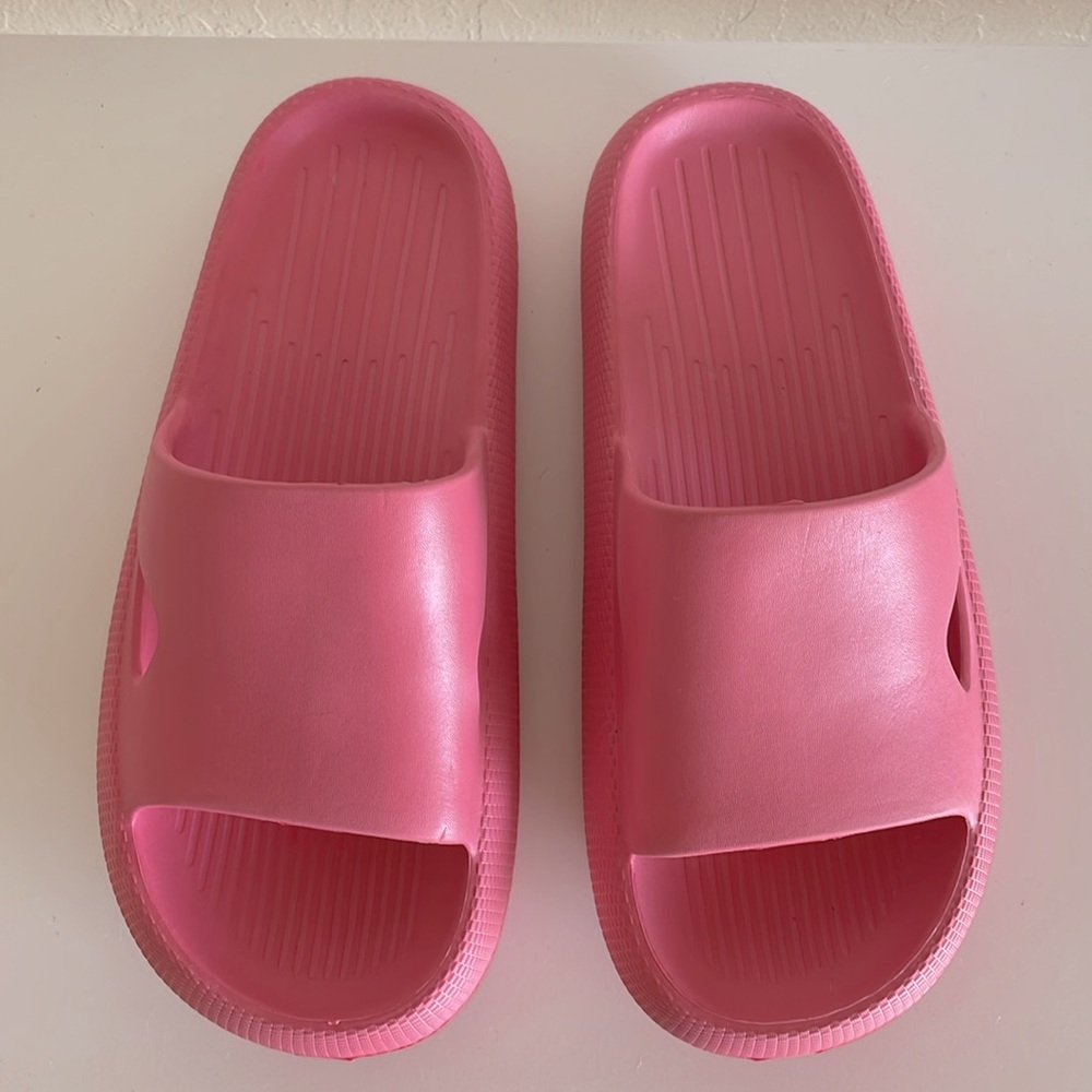 Platform Rubber Slide Sandals - Picture 6 of 10